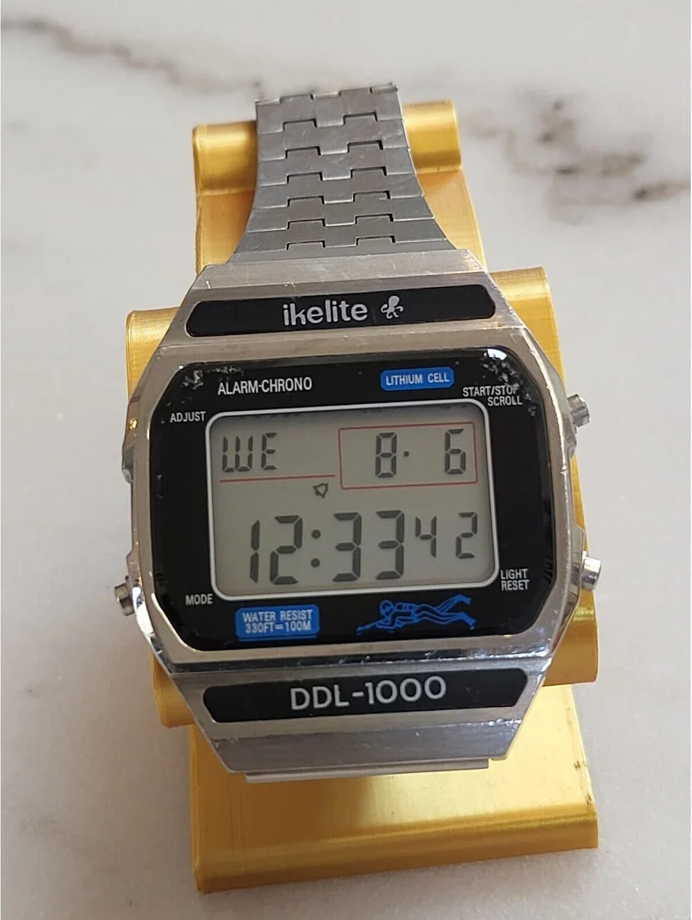Vtg 1983 Ikelite DDL-1000 Digital Diver Mens Watch Working 38mm Fits Up To 8